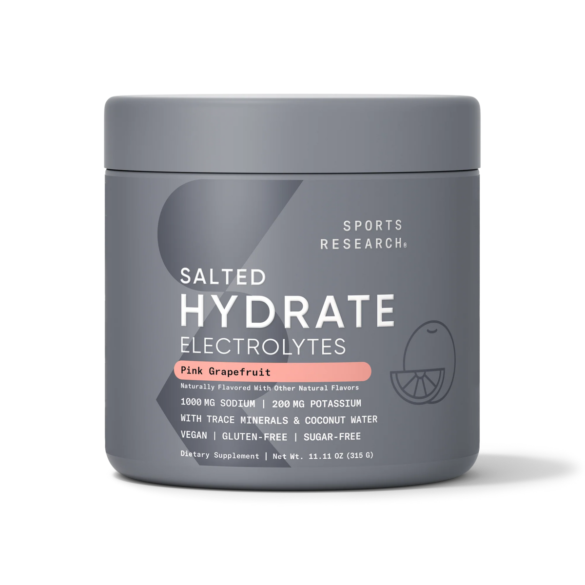 Hydrate Electrolytes Salted Pink Grapefruit (45 servings)