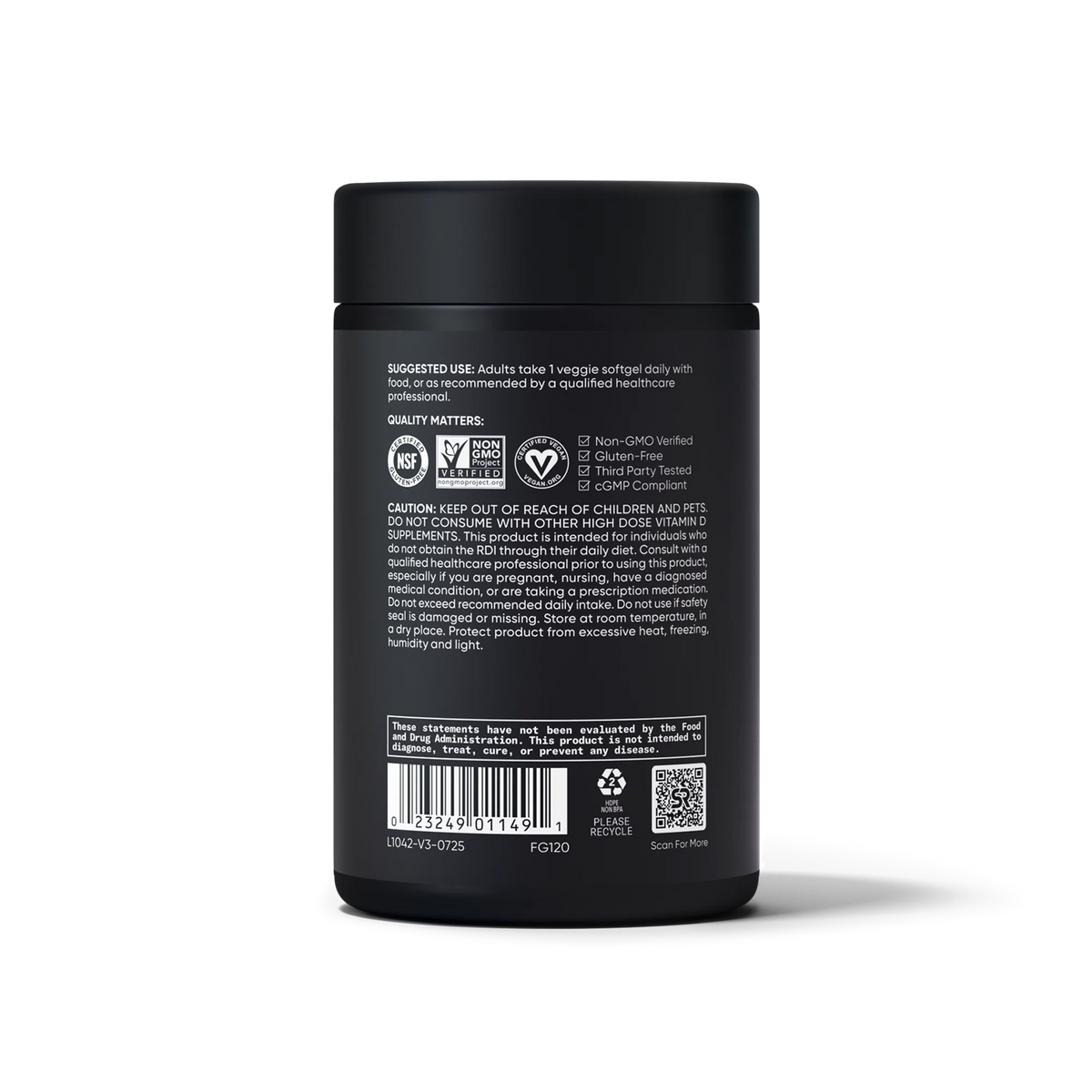 Vegan Vitamin D3 5000iu (60 veggie softgels)