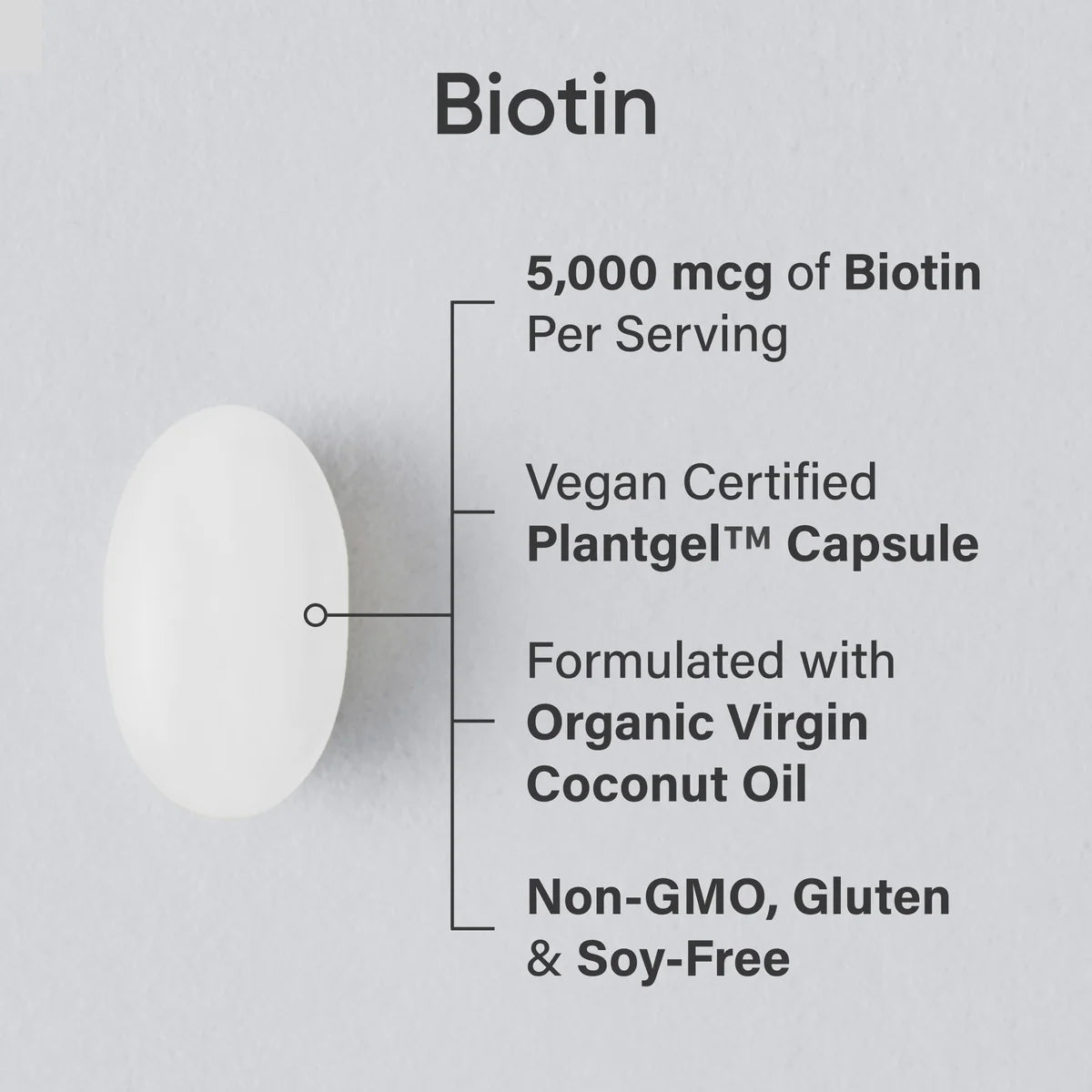Biotin with Organic Coconut Oil